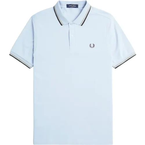 Klare Blaue T-Shirts und Polos , Herren, Größe: XL - Fred Perry - Modalova
