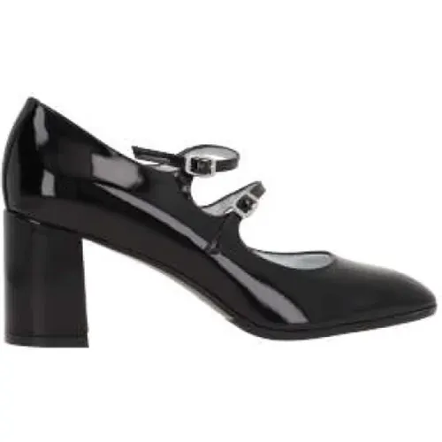 Heel Mary-Jane Patent Leather Shoes , female, Sizes: 5 UK, 2 UK, 3 UK, 3 1/2 UK, 4 UK, 5 1/2 UK, 6 UK, 4 1/2 UK, 6 1/2 UK, 7 UK - Carel - Modalova