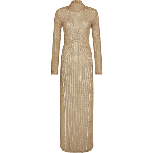Gold Knitted Dress , female, Sizes: S - Tom Ford - Modalova