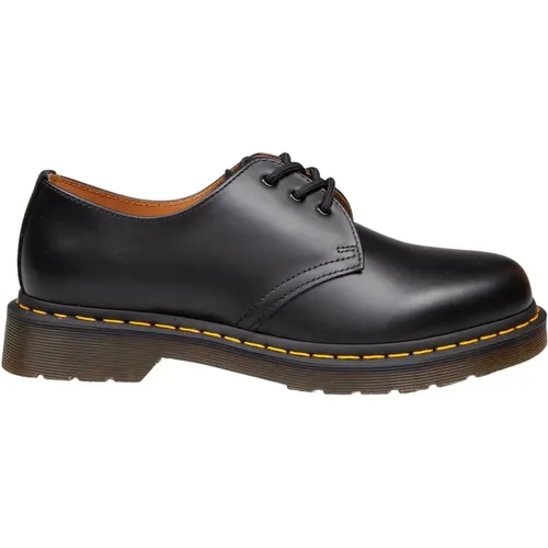 Schwarze Leder Schnürsneakers , Herren, Größe: 42 EU - Dr. Martens - Modalova