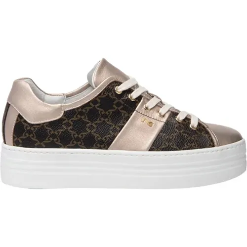 Golden Sneakers Leather Casual Style , female, Sizes: 5 UK, 3 UK, 4 UK - Nerogiardini - Modalova