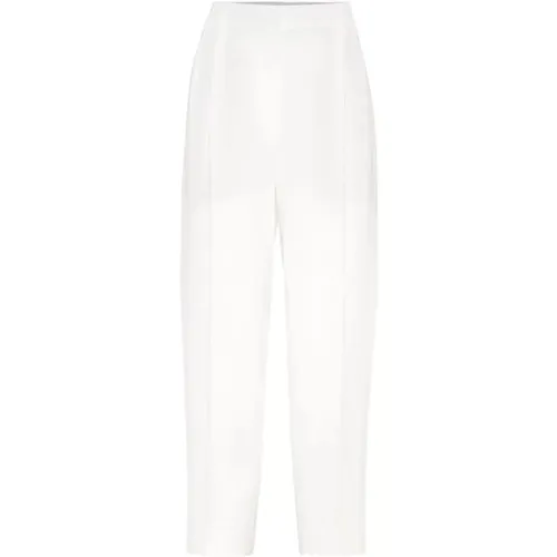 Viscose/Linen High-Waisted Pants , female, Sizes: XS, S, 2XS - BRUNELLO CUCINELLI - Modalova
