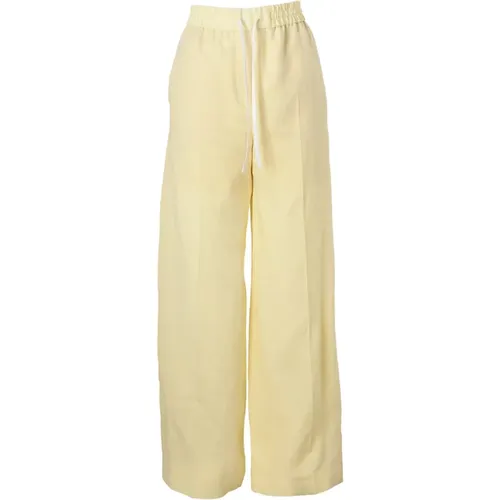 Linen Wide-Leg Trousers , female, Sizes: XS, M, S - Paul Smith - Modalova