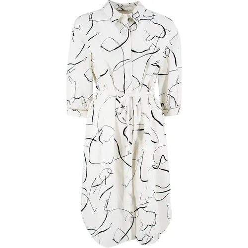Timeless Midi Dress with All-Over Print , female, Sizes: XL, L, S - PESERICO - Modalova