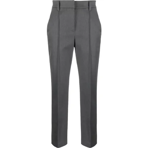Darkgray Trousers Women's Clothing , female, Sizes: L - BRUNELLO CUCINELLI - Modalova