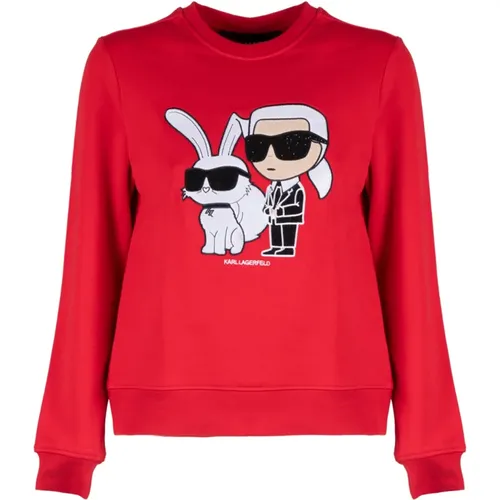 Ikonik 2.0 Couple Sweatshirt , female, Sizes: L, S - Karl Lagerfeld - Modalova