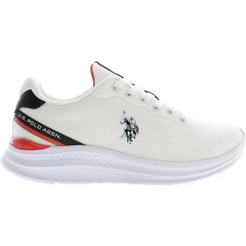 Polyester Sneaker with Contrasting Details and Logo , male, Sizes: 10 UK - U.s. Polo Assn. - Modalova