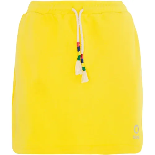 Gelber Minirock für Frauen , Damen, Größe: L - Suns - Modalova