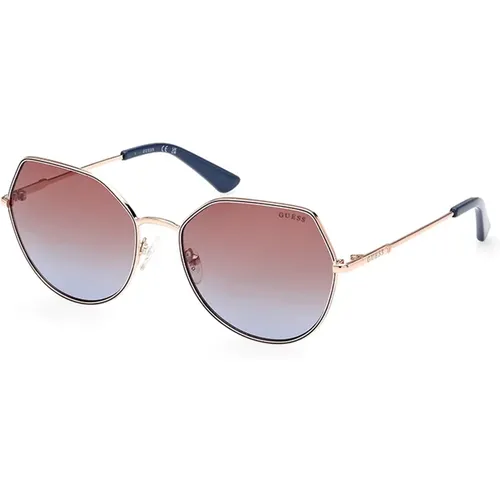 Golden Shine Brown Gradient Sunglasses , female, Sizes: 58 MM - Guess - Modalova