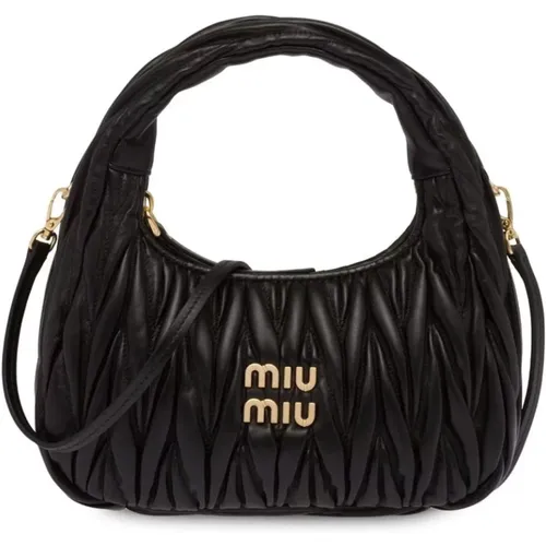 Matelassé Mini Wander Shoulder Bag , female, Sizes: ONE SIZE - Miu Miu - Modalova