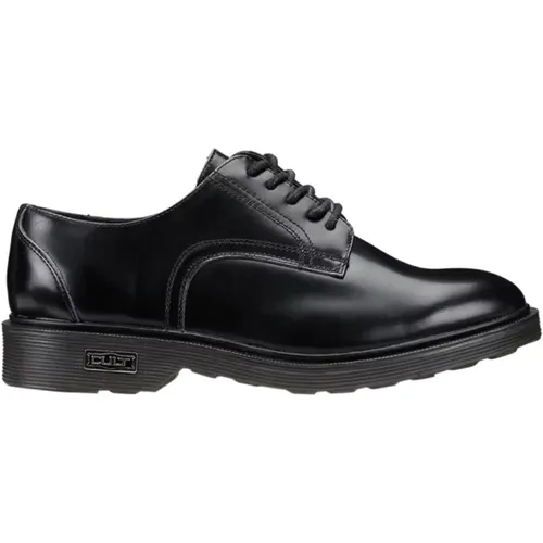 Klassische Oxford Schuhe Schwarz Leder , Herren, Größe: 45 EU - Cult - Modalova