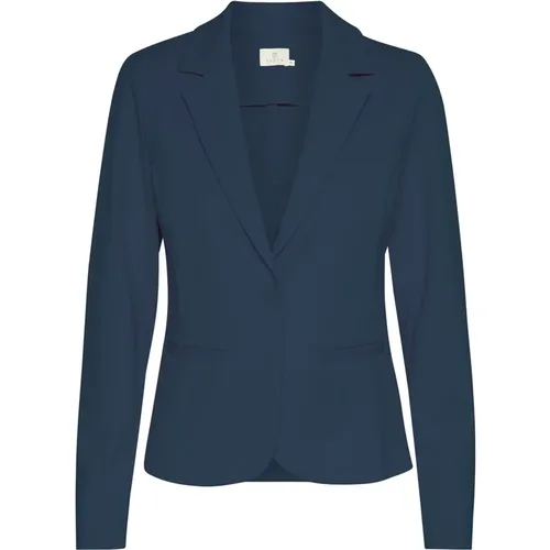 Midnight Marine Blazer Jacke , Damen, Größe: S - Kaffe - Modalova