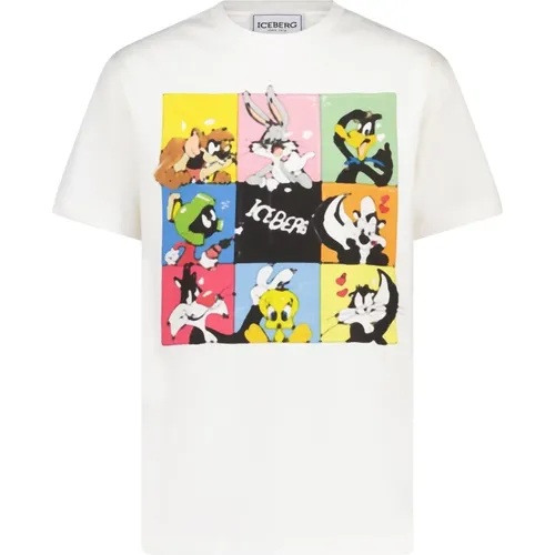 Looney Tunes Print T-Shirt , Herren, Größe: S - Iceberg - Modalova