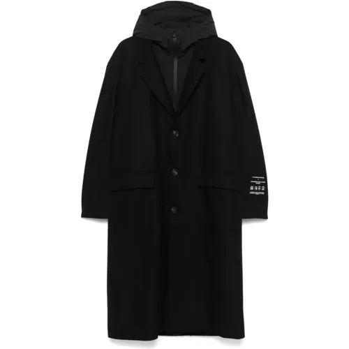 Wool Blend Layered Coat , male, Sizes: M, L - Paltò - Modalova