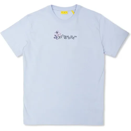 T-Shirt mit bedrucktem Logo - Off White - Modalova