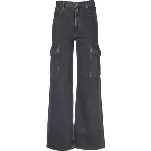 Weite Jeans in Schwarz , Damen, Größe: W28 - Agolde - Modalova