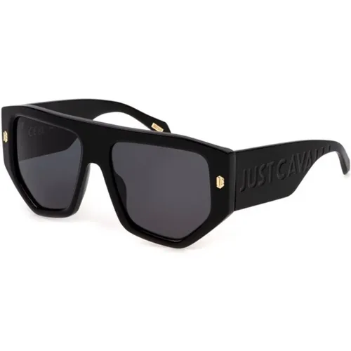 Schwarze Rauch Sonnenbrille , unisex, Größe: 58 MM - Just Cavalli - Modalova