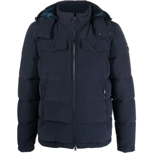 Blaue Wildleder Hybrid Zip Jacke - PAUL & SHARK - Modalova