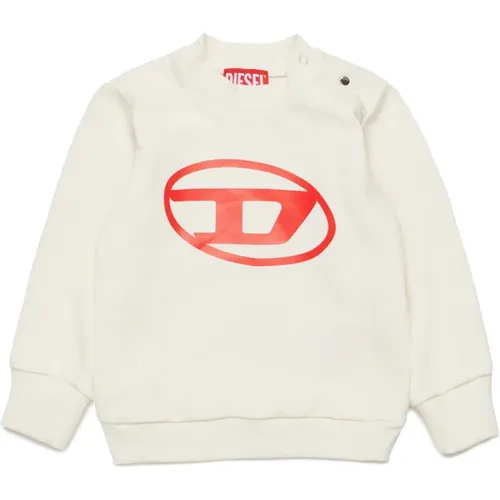 Sweatshirt mit Rundhalsausschnitt und ovalem D-Logo - Diesel - Modalova