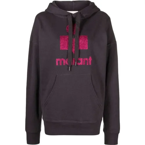 Logo-print hoodie in brown cotton blend , female, Sizes: 2XS, XS - Isabel Marant Étoile - Modalova