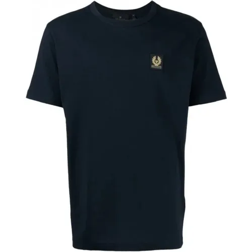 Patch Logo T-Shirt in Navy , male, Sizes: S - Belstaff - Modalova