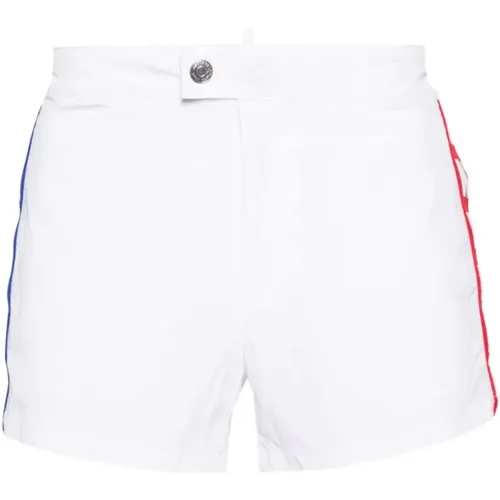 Weiße Side Logo Badehose Dsquared2 - Dsquared2 - Modalova