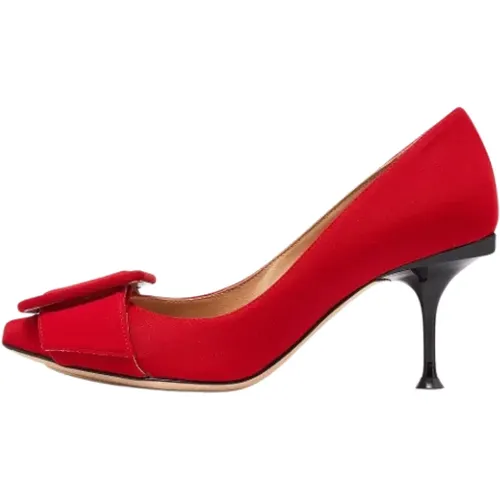 Pre-owned Satin heels , female, Sizes: 2 1/2 UK - Sergio Rossi Pre-owned - Modalova