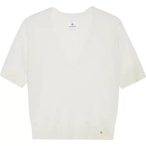 Ivory All-Over-Jersey Sweater , female, Sizes: XS, L - Anine Bing - Modalova