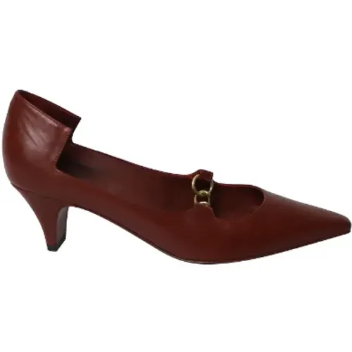 Pre-owned Leather heels , female, Sizes: 4 1/2 UK - Burberry Vintage - Modalova