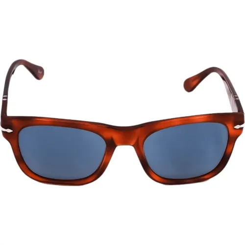 Herren Sonnenbrille in glänzendem Braun aus Acetat , Herren, Größe: 52 MM - Persol - Modalova