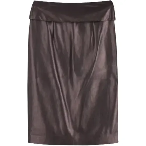 Black Leather Pencil Skirt , unisex, Sizes: S - Isabel Marant Pre-owned - Modalova