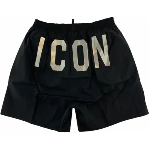 Boxer Icon Shorts - Navy Blue Sportlicher Stil , Herren, Größe: L - Dsquared2 - Modalova