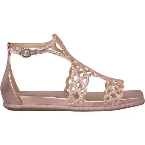 Glitter Straps Flat Sandal , female, Sizes: 3 UK, 6 UK, 5 UK, 4 UK - Alma en Pena - Modalova