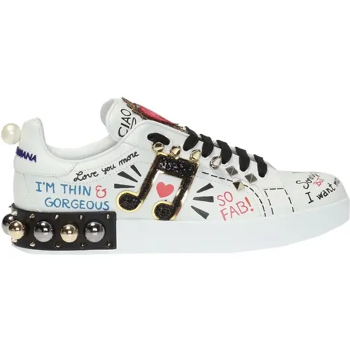 Printed sneakers , female, Sizes: 4 1/2 UK, 7 UK, 3 UK, 6 UK, 4 UK, 5 UK - Dolce & Gabbana - Modalova