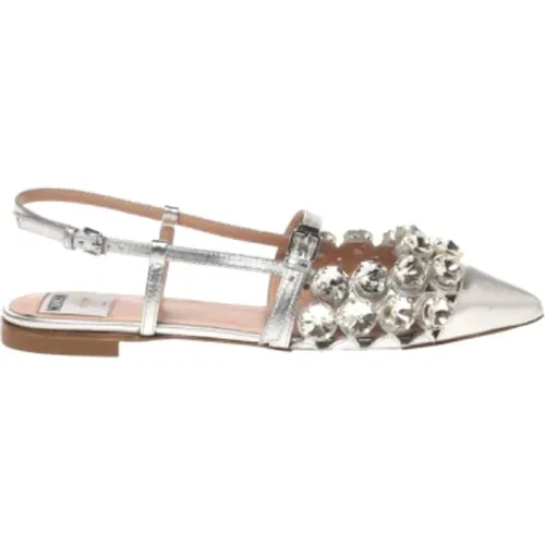 Silver Sandals , female, Sizes: 4 UK, 5 UK - Moschino - Modalova