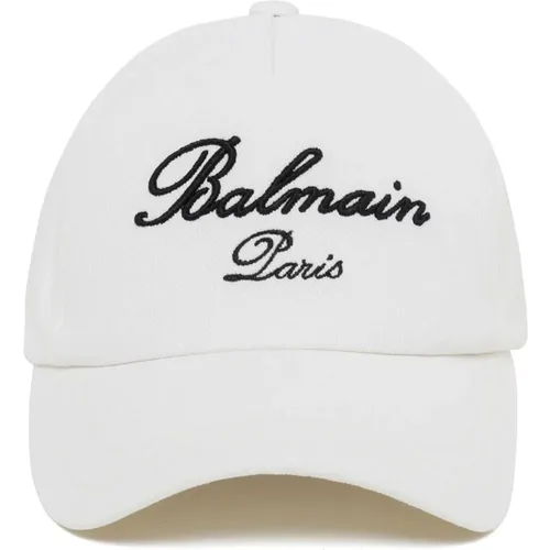 Ivory Baseball Cap , male, Sizes: ONE SIZE - Balmain - Modalova