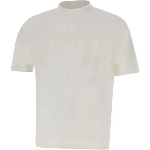Baumwoll Crepe T-shirt Weiß - Filippo De Laurentiis - Modalova