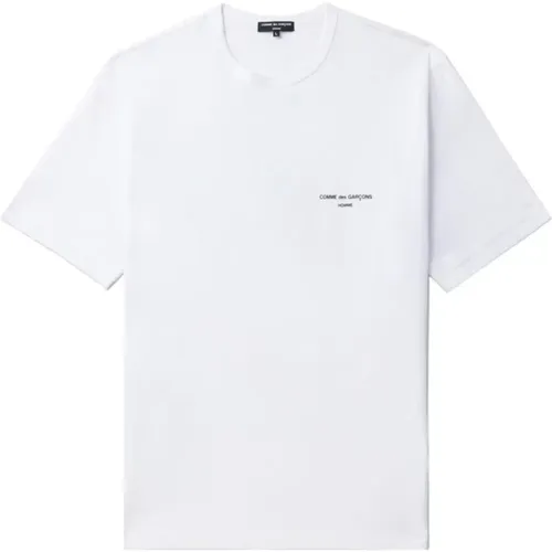 Logo-Print Cotton T-Shirt , male, Sizes: L, M, S - Comme des Garçons - Modalova