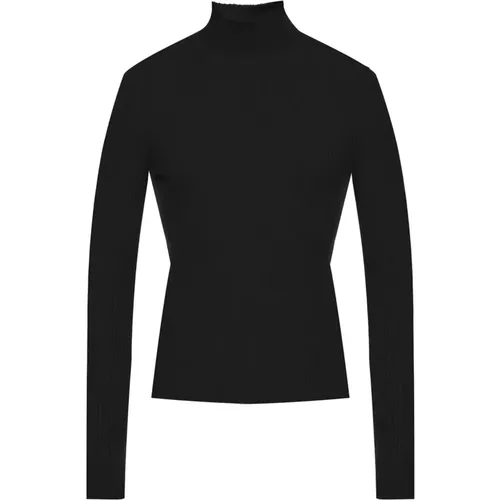 Cashmere Blend Rib Knit Turtleneck , male, Sizes: M - Balenciaga - Modalova