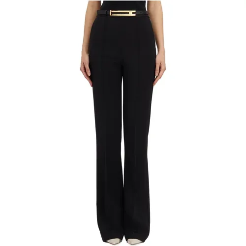 Wide Trousers , female, Sizes: L, M, XL - Elisabetta Franchi - Modalova