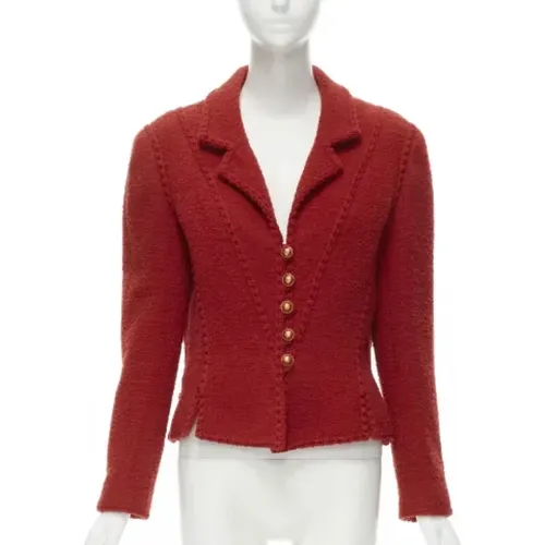 Pre-owned Wool outerwear , female, Sizes: XL - Chanel Vintage - Modalova