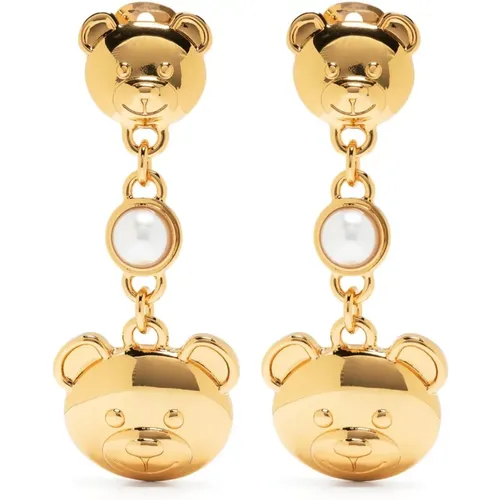 Casual Gold Earrings , female, Sizes: ONE SIZE - Moschino - Modalova