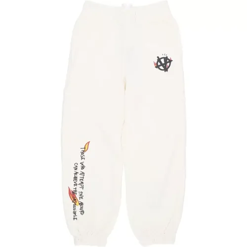 Flamed Logo Lightweight Tracksuit Pants , male, Sizes: M, L - Acupuncture - Modalova