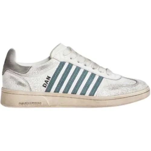 Vintage Striped Sneakers for Men , male, Sizes: 9 UK, 11 UK, 6 UK, 7 UK, 10 UK - Dsquared2 - Modalova