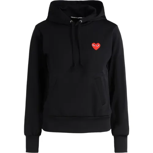 Heart Embroidered Hoodie , female, Sizes: S - Comme des Garçons Play - Modalova