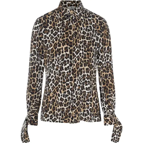 Animalier Shirt Ca09547E2-B85 , female, Sizes: S, XL - Elisabetta Franchi - Modalova