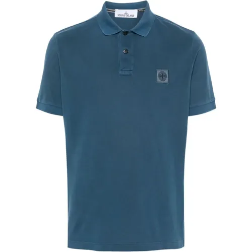 Blaue T-Shirts und Polos , Herren, Größe: 2XL - Stone Island - Modalova
