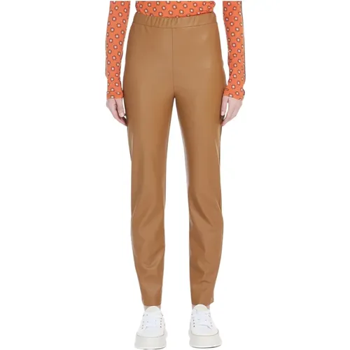 Weiche Jersey Leggings mit Elastischem Bund , Damen, Größe: XS - Max Mara - Modalova