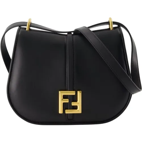 Leather Crossbody Bag with Snap Flap , female, Sizes: ONE SIZE - Fendi - Modalova