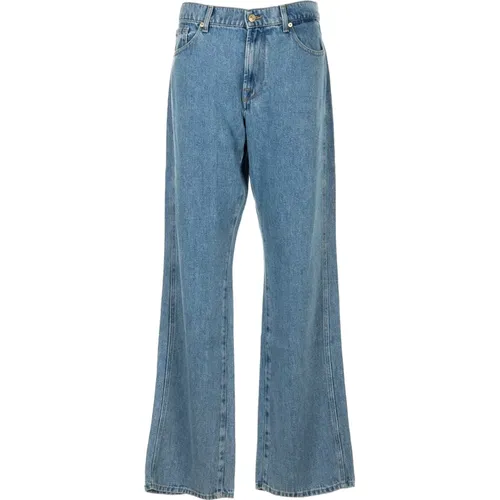 Blaue Jeans Tess Trouser Valentine , Damen, Größe: W27 - 7 For All Mankind - Modalova